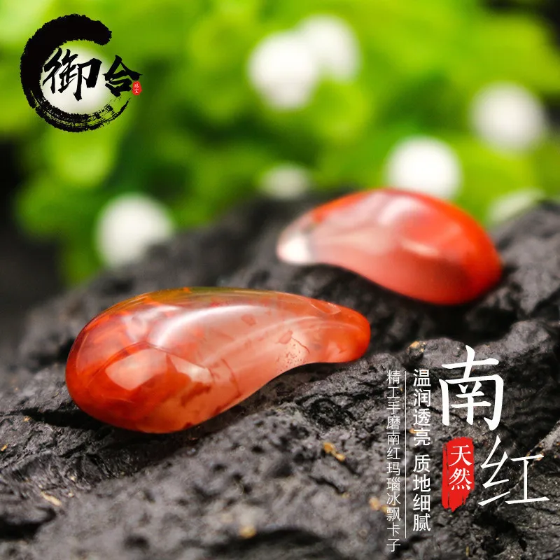 Natural Liangshan Southern Red Agate Ice Floating Small Clip Bracelet 108 Buddha Beads Timer Jingang Xingyue Buckle Ornaments