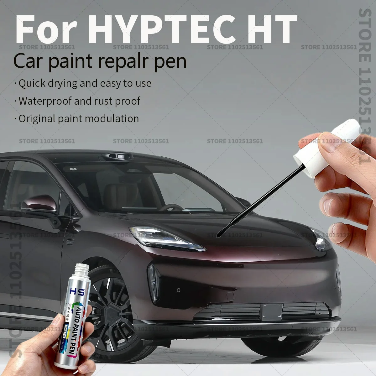 Autolak Reparatie Pen Touch Up Scratch Remover DIY Auto Accessoires Zwart B29 Zilver B9S Wit Paars 101 Oranje Voor HYPTEC HT