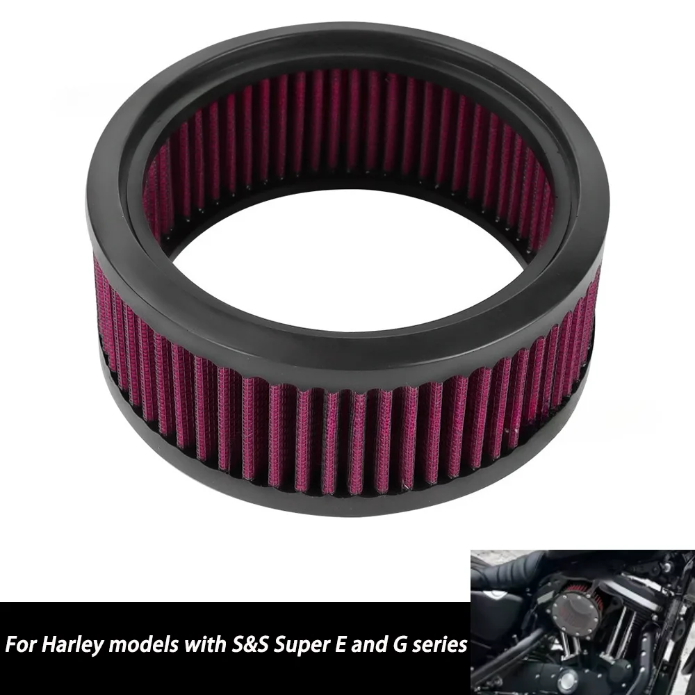 

Motorcycle High Flow Air Filter For Harley models with S Super E and G series Carb air filter