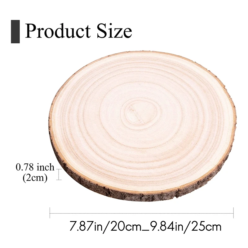 3-delige grote houten plakjes voor centerpieces, houten rondes voor bruiloft middelpunt, doe-het-zelf-projecten, schilderen, enz.