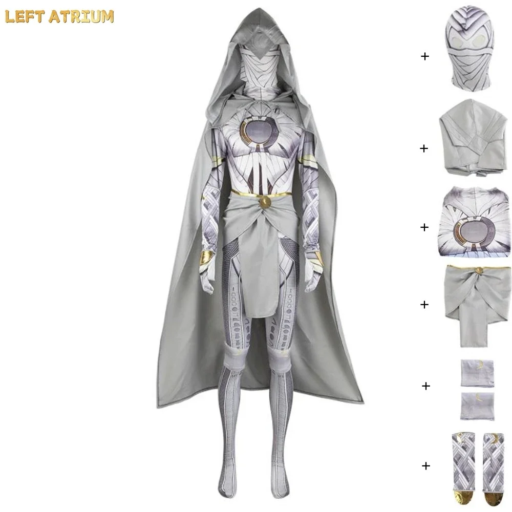 

Moon Knight Mister Cosplay Costume Movie Cloak Jumpsuit Halloween Superhero Suit