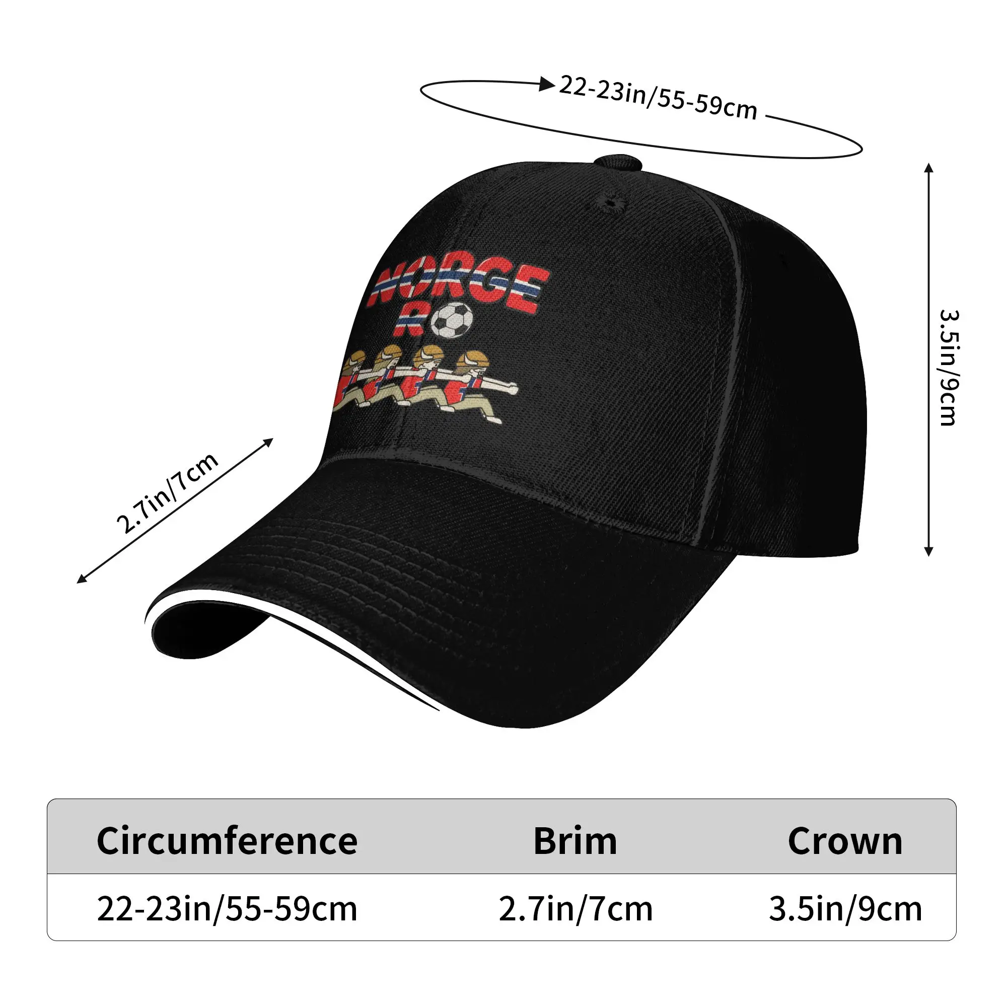 Norway Football Baseball Cap Ro Ro Ship Row Running Hippie Sun Visor Trucker Hat Unisex Men Vintage Print Snapback Cap