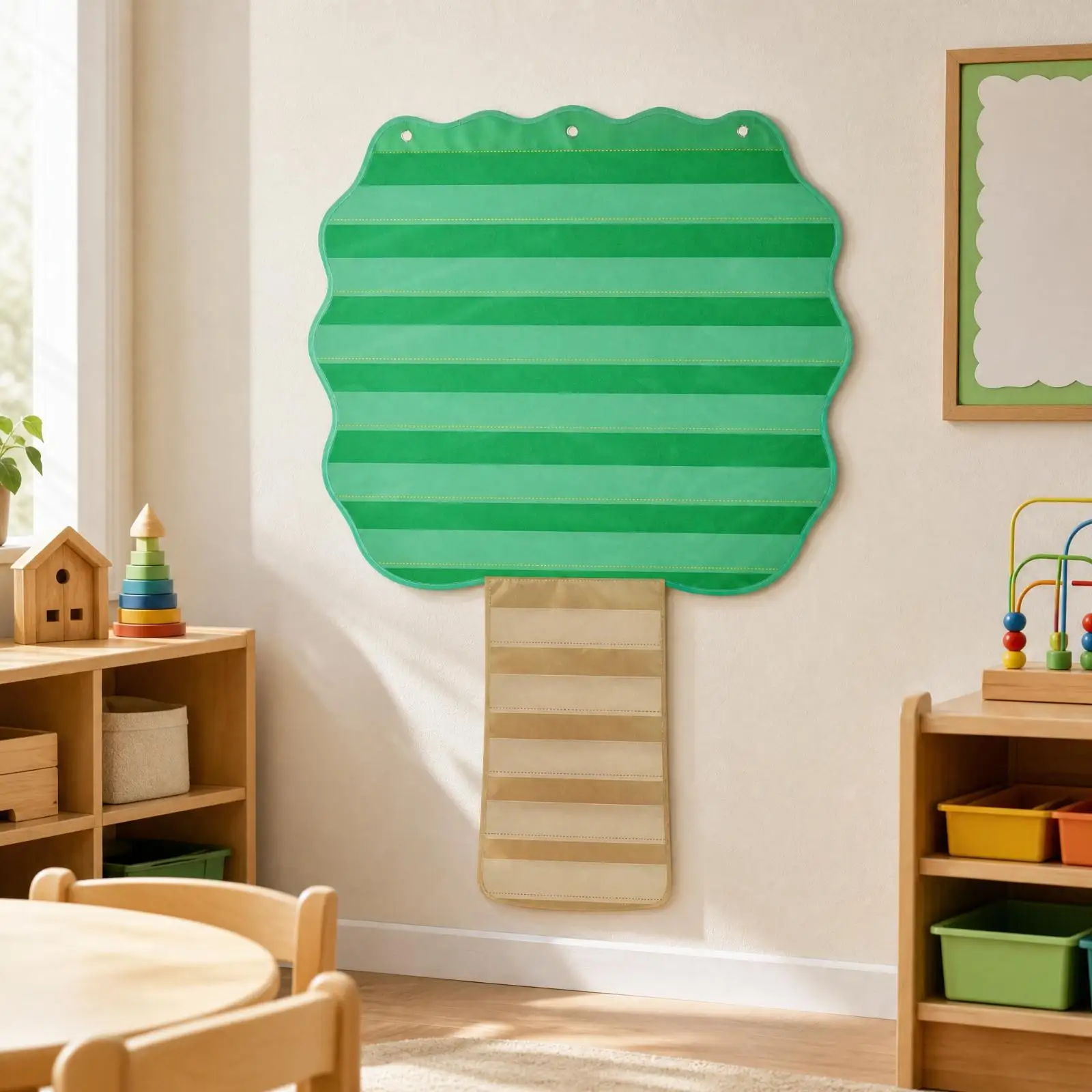 Fruit-Shaped Hanging Pocket Chart Versatile Fruit Shaped Pocket Chart Teaching Tool for Teachers, Kids, Alphabet Training