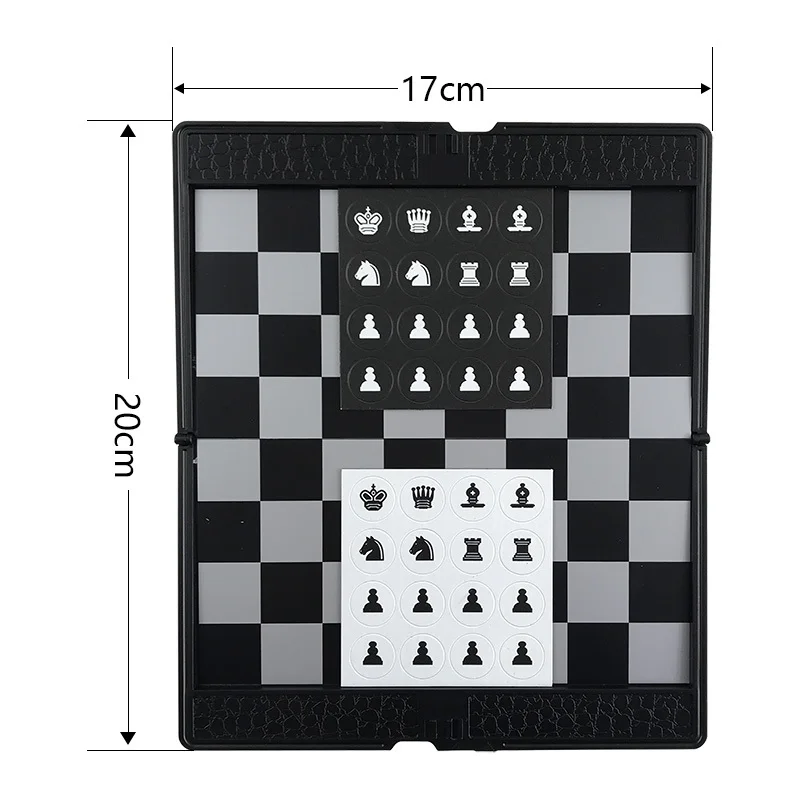 Plastic Chess Folding Wallet Type Chess Set Mini Portable Board Game Easy To Carry Present Educational Gift