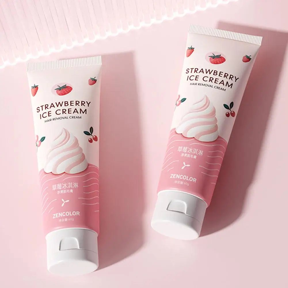 60g Universal Hair Removal Cream Strawberry Flavor Gentle And Non Irritating Clean And Easy To Remove Armpit Hair And Leg Hair