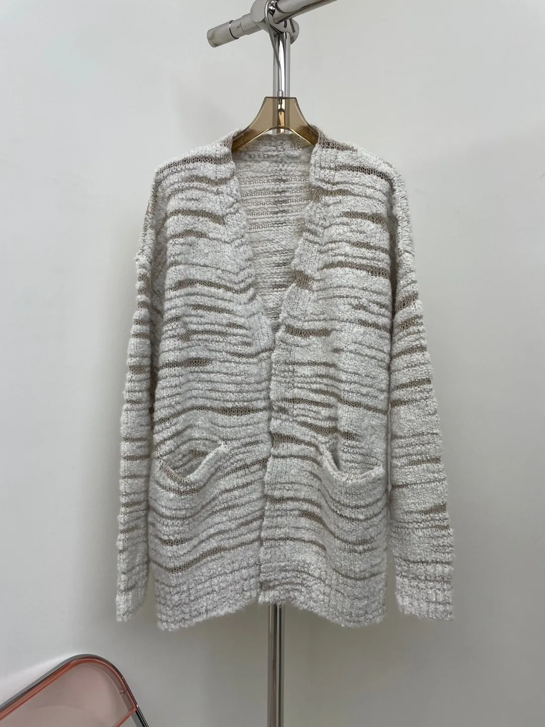 

2024 Winter New Women's Clothing Casual hand woven long cardigan 1021