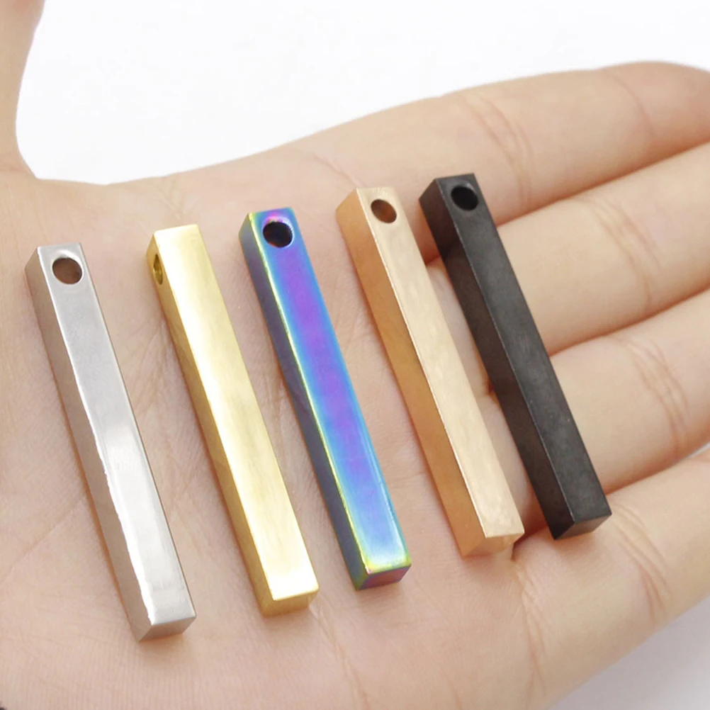 

5 pcs Stainless Steel Hanging Pendant Accessories Diy Metal Cube Decorations Durable Alloy Keychain Bag Ornament Earring Diy