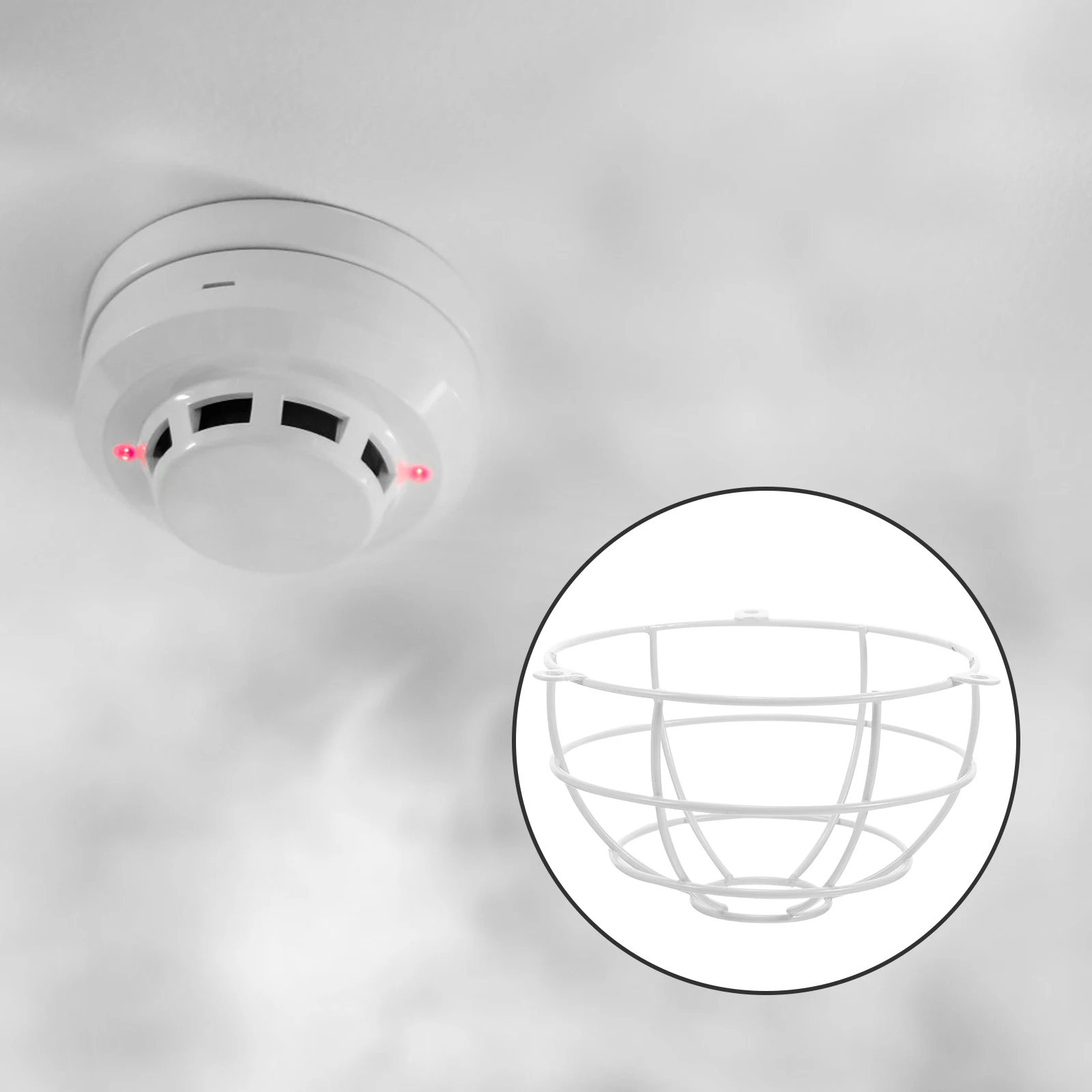 

Protective Metal Guard Materials Simple Installation Clear Construction Sleek Design Smoke Covers For