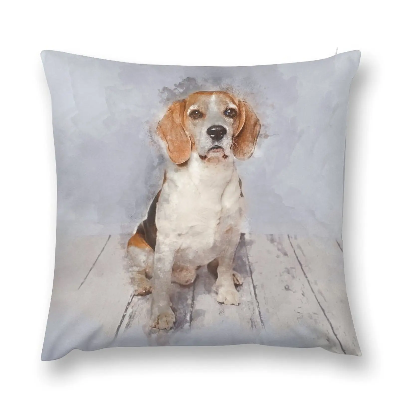 Cute Beagle Watercolor Portrait Throw Pillow Luxury Pillow Cover Christmas Covers For Cushions pillow