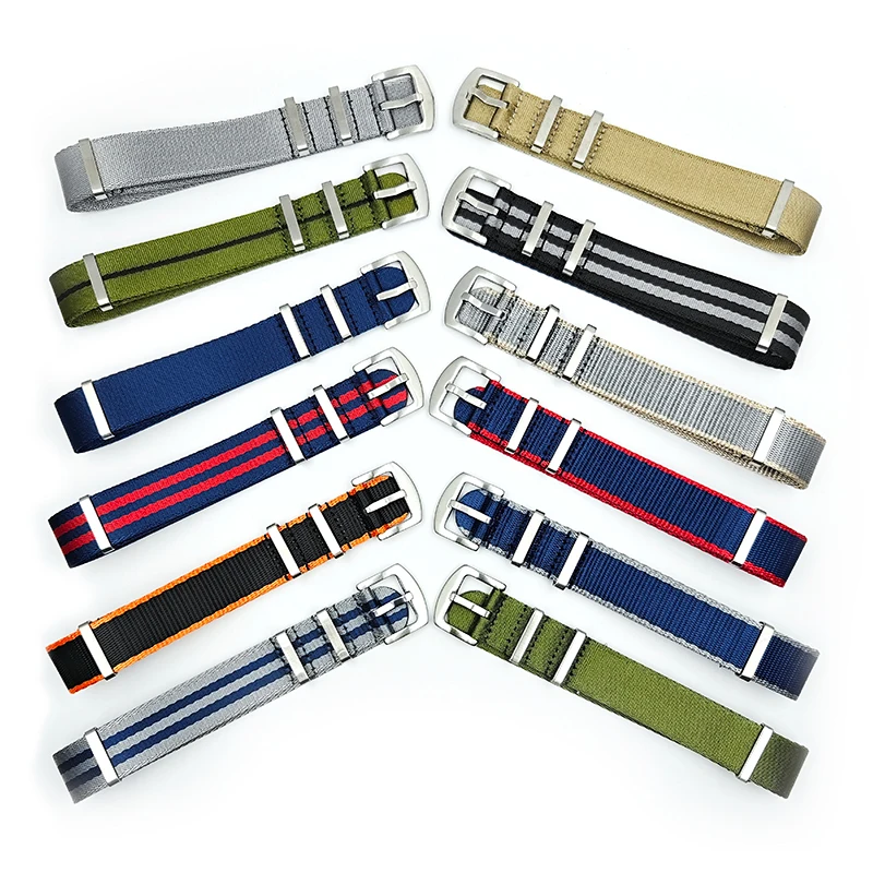 High quality nylon watchband Universal nato strap 20mm 22mm Army Sports Wristband for OMEGA SEAMASTER Rolex Tudor Hamilton SEIKO