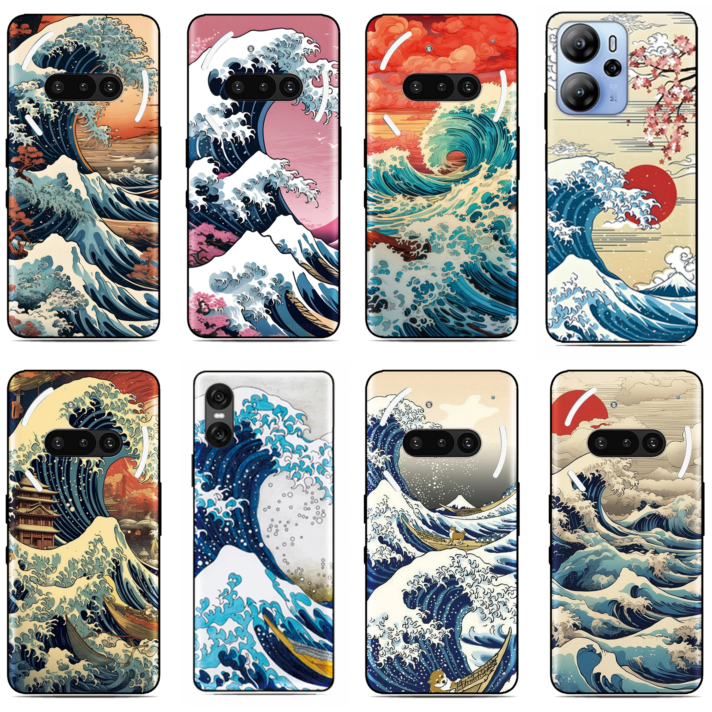 Japan Kanagawa Phone Case For Ulefone Note 20 19 18 Ultra 10 12 13 14 15 16 17 Pro 13P 12P 11P 10P Silicone Soft Back Cover