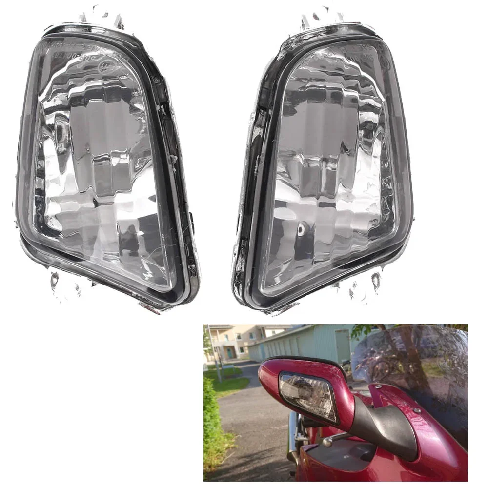 Sinais de volta dianteiros da motocicleta luz indicadora lâmpada pisca lente capa escudo para honda cbr1100xx cbr 1100 xx 1997-2006