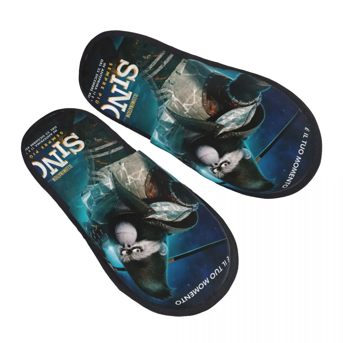 Gorilla Sing 2 Movie Cartoon Furry Slippers Anti-skid Musical Comedy Soft Household Fur Slides Slippers Living Room #1