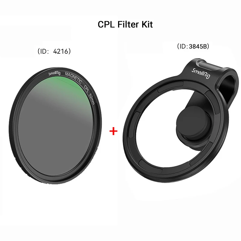 Smallrig Magease Magnetische Vnd Filter Kit/Cpl Filter Kit/1/4 Effect Black Mistfilter Kit/Ster-Cross Filter Kit 52Mm Voor Iphone