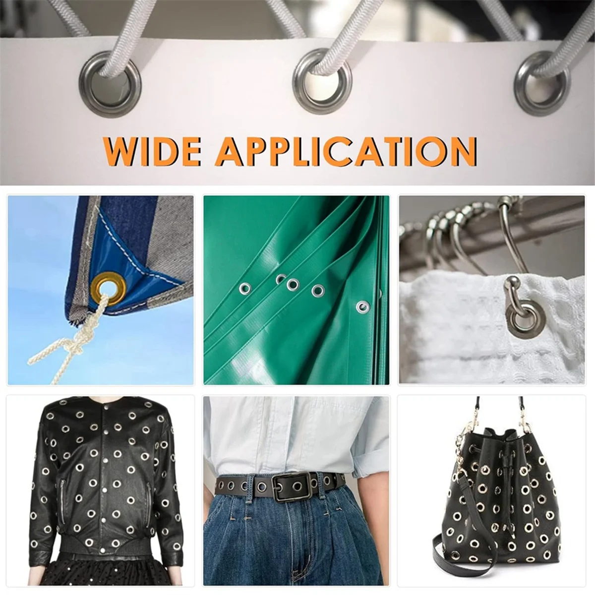 그로밋 도구 키트, 타프, 원단 및 가죽용, 구멍 펀치 및 500 개 아일렛, 3/8 인치 아일렛 플라이어 도구 (10mm)