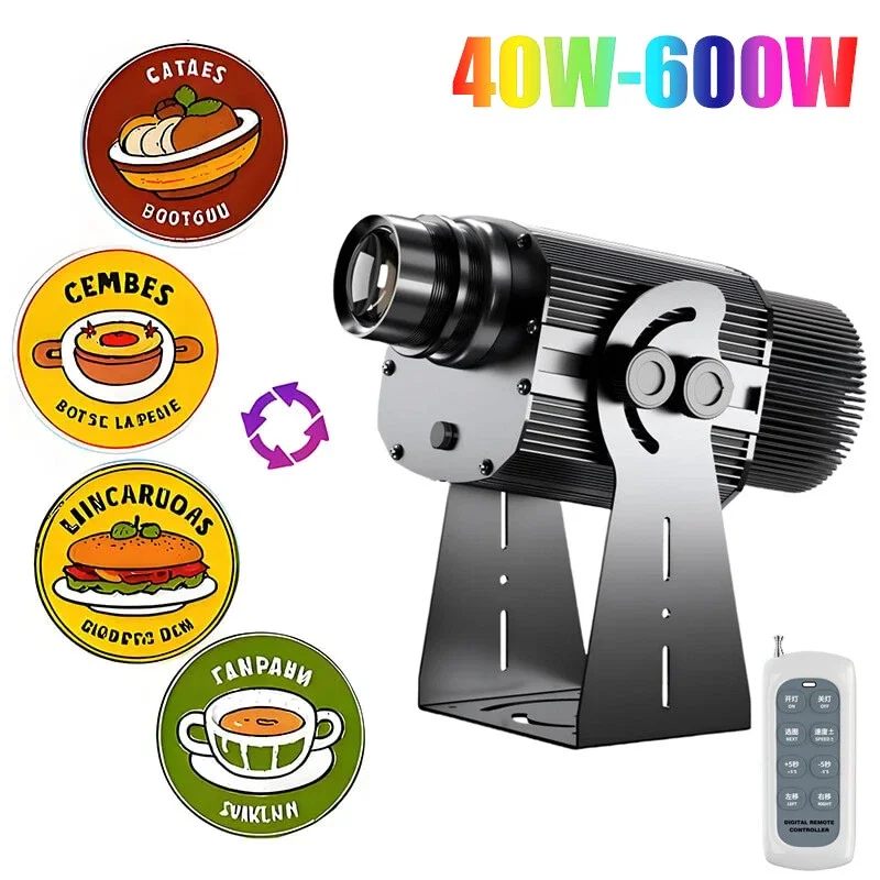 4 Gobo Carousel Projector Custom Logo Advertising Light LED Projection Lamp HD Outdoor