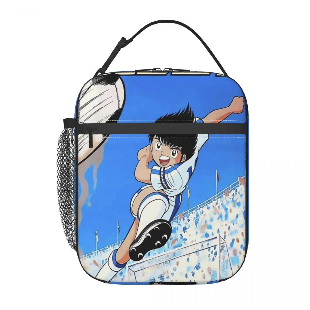 Captains Tsubasas Japan Football Anime Insulated Lunch Bag for Women Children Leakproof Food Boxes Thermal Lunch Box Tote