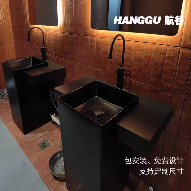 Hanggu Creative Slate Pillar Basin Customized Countertop Pillar Washbasin Washbasin Art Washbasin Platform Integrated