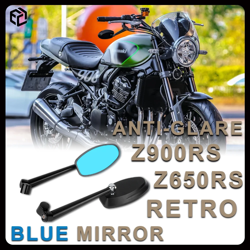 Motorcycle Rearview Mirror Aluminum Alloy for KAWASAKI Z900RS Z650RS W800 W650 Standard SE Café Nighttime Anti-glare Side Mirror