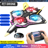 New P27 Glider EPP Material HD Camera Aerial Photography Brushless Remote Control With Screen LED Night RC Quadcopter Drone Toy
