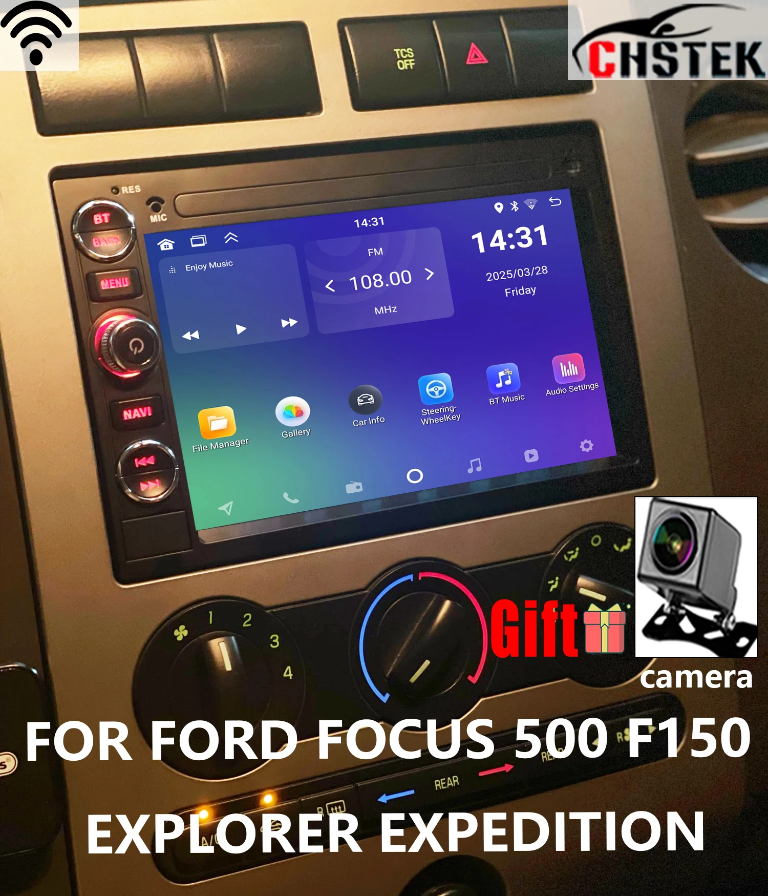 Car Head Unit For Ford Focus 500 F150 Fusion Explorer Edge Escape Expedition Taurus Android Carplay Upgrade Models Autoradio GPS