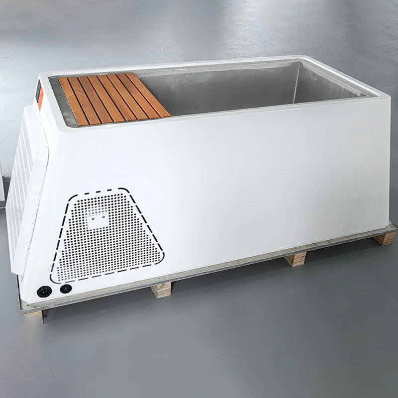 Stainless Steel Ice Bathtub, Trapezoidal Cold Water Bathtub, with Constant Temperature Function, Hot and Cold Water Chiller