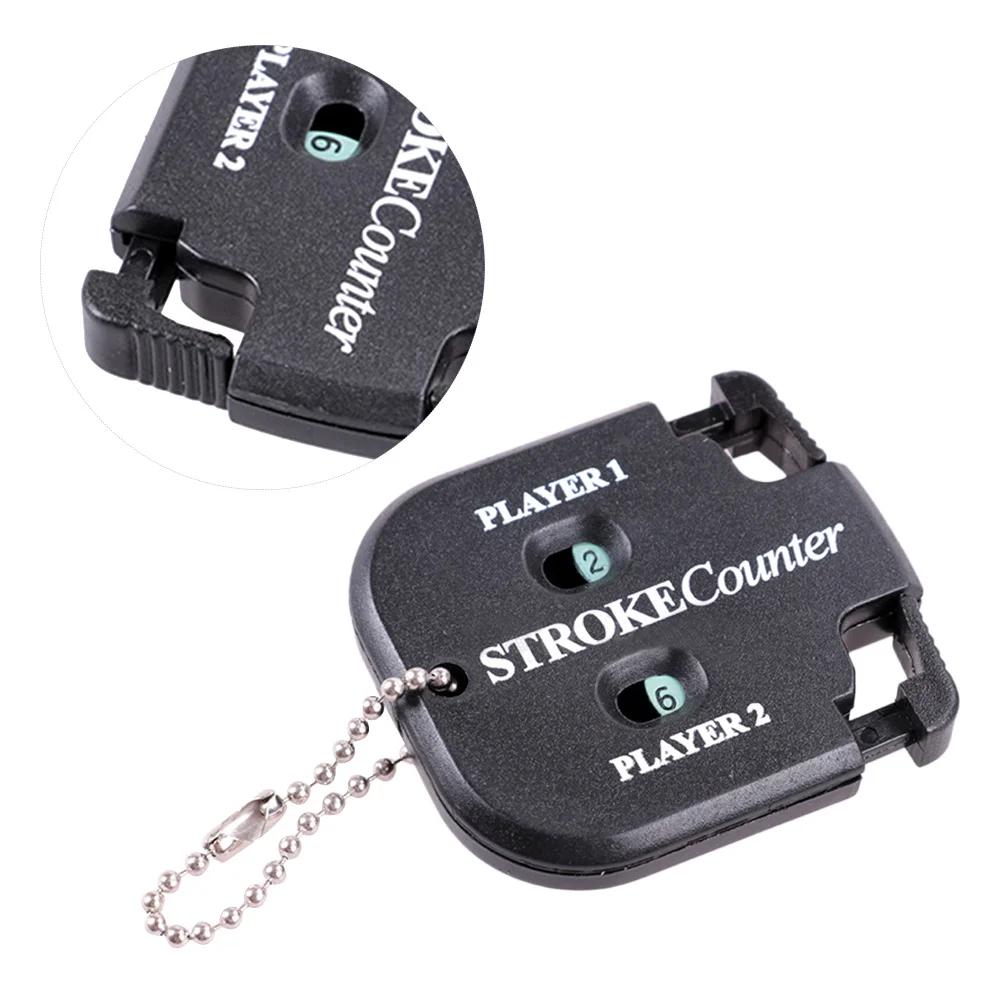 عداد نقاط الجولف الاحترافي المربع الصغير باللون الأسود المدمج المزدوج الأرقام لتسجيل عداد النتيجة للاعبين