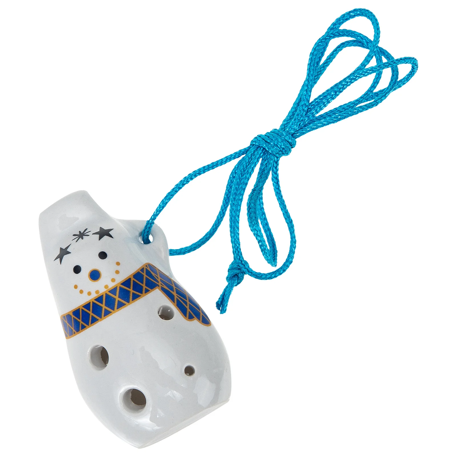 

Ceramic Soprano C 6 Hole Ocarina Beginner Practice Wind Instrument Mini Portable Snowman Design Ocarina Beginner Wind Instrument