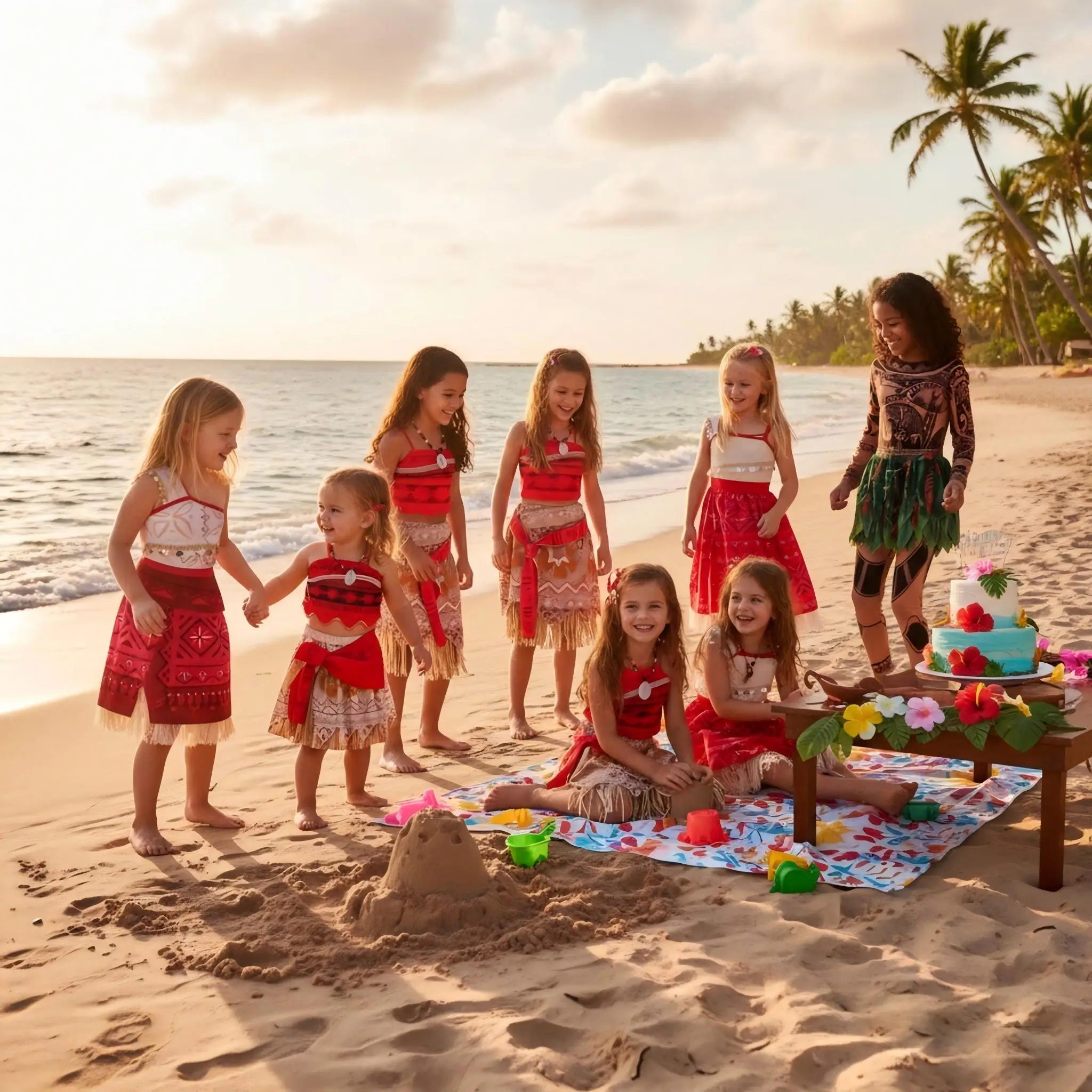 

Movie Moana 2 Dress For Girls Boys Maui Adventure Halloween Costume Girl Princess Fancy Clothes Children Birthday Carnival Party