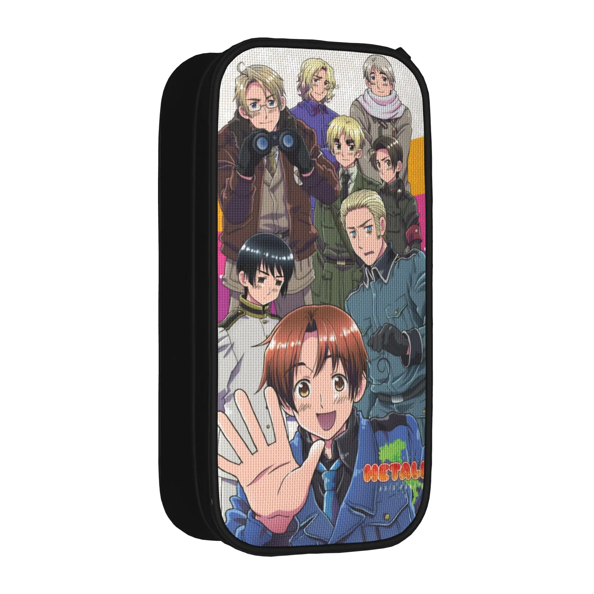 

Hetalias Axis Powers Pen Box Double Layer Large-capacity Kids Pencil Bag Gift