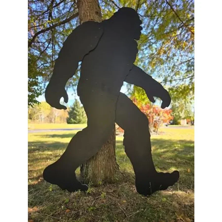 7 Foot 7 Inch Tall Bigfoot Outdoor Display, All-Weather Resin, Brown, UV-Resistant and Weatherproof for Year-Round Use