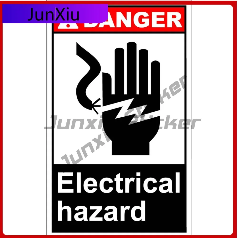 Electrical Hazard2 Danger Hot Premium Waterproof Creative Bumper Decal Sticker Vinyl Car Laptop Window Auto Exterior Gift