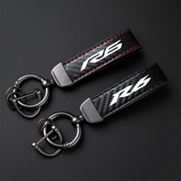 High-Grade Leather Motorcycle Keychain Holder Keyring For yamaha YZF R6 2016 2017 2018 2019 2020 YZFR6 YZF-R6 Accessories