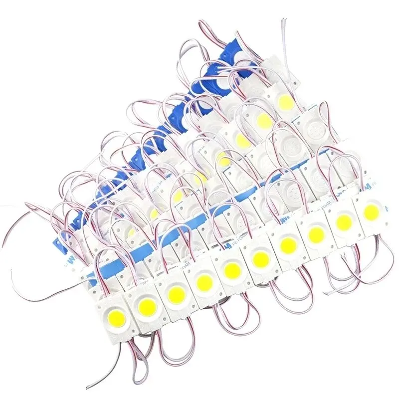 Moduł LED 12V COB Light Reklama Projekt Znak Podświetlenie Sklep Banner Wodoodporny IP65 Biały Czerwony Zielony Niebieski Żółty Różowy 10szt