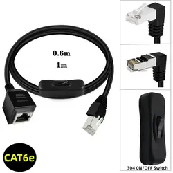 Gigabit Cat6e Network Jumper With 304 Switch RJ45 Ethernet Network Male To Female Extension Cable Compatible With Cat5 Cat5e