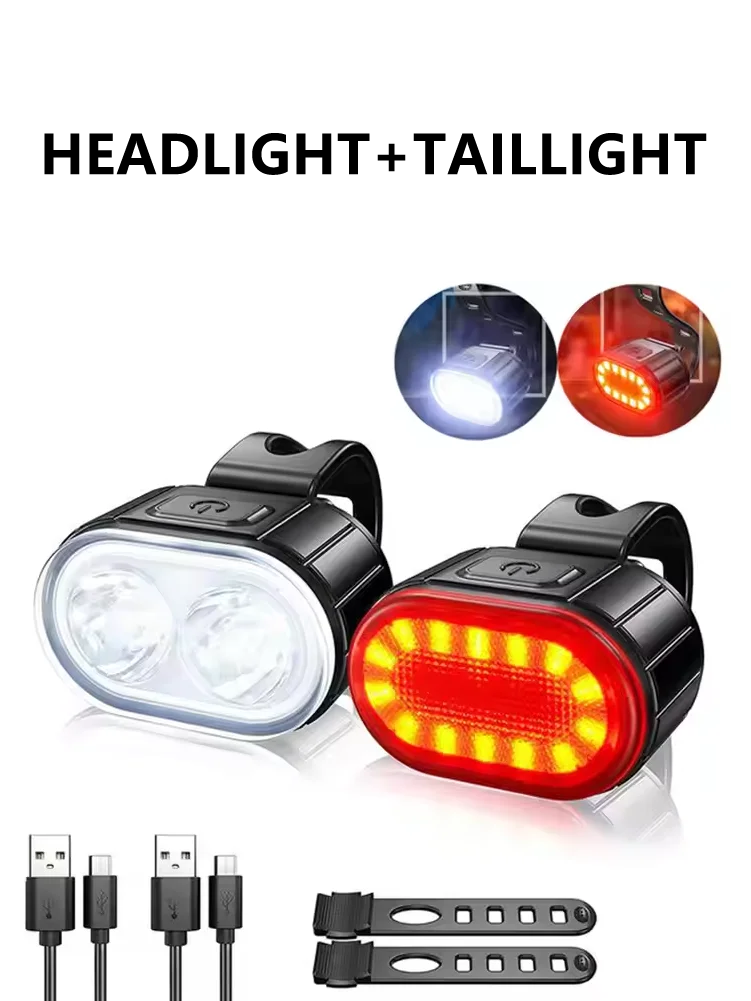 AliExpress UK Portable bicycle light set, high lumen, USB charging, for night riding, bicycle accessory