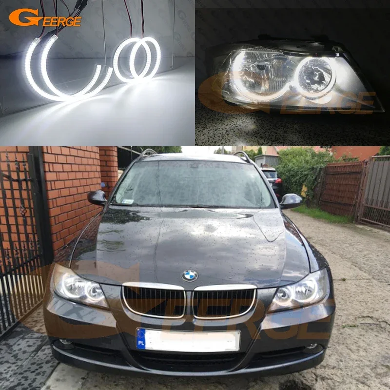

Для BMW E90 E91 Saloon Touring Estate Pre LCI 2005 2006 2007 2008, дневной свет, ультра яркий SMD светодиодный комплект Angel Eyes, кольца Halo
