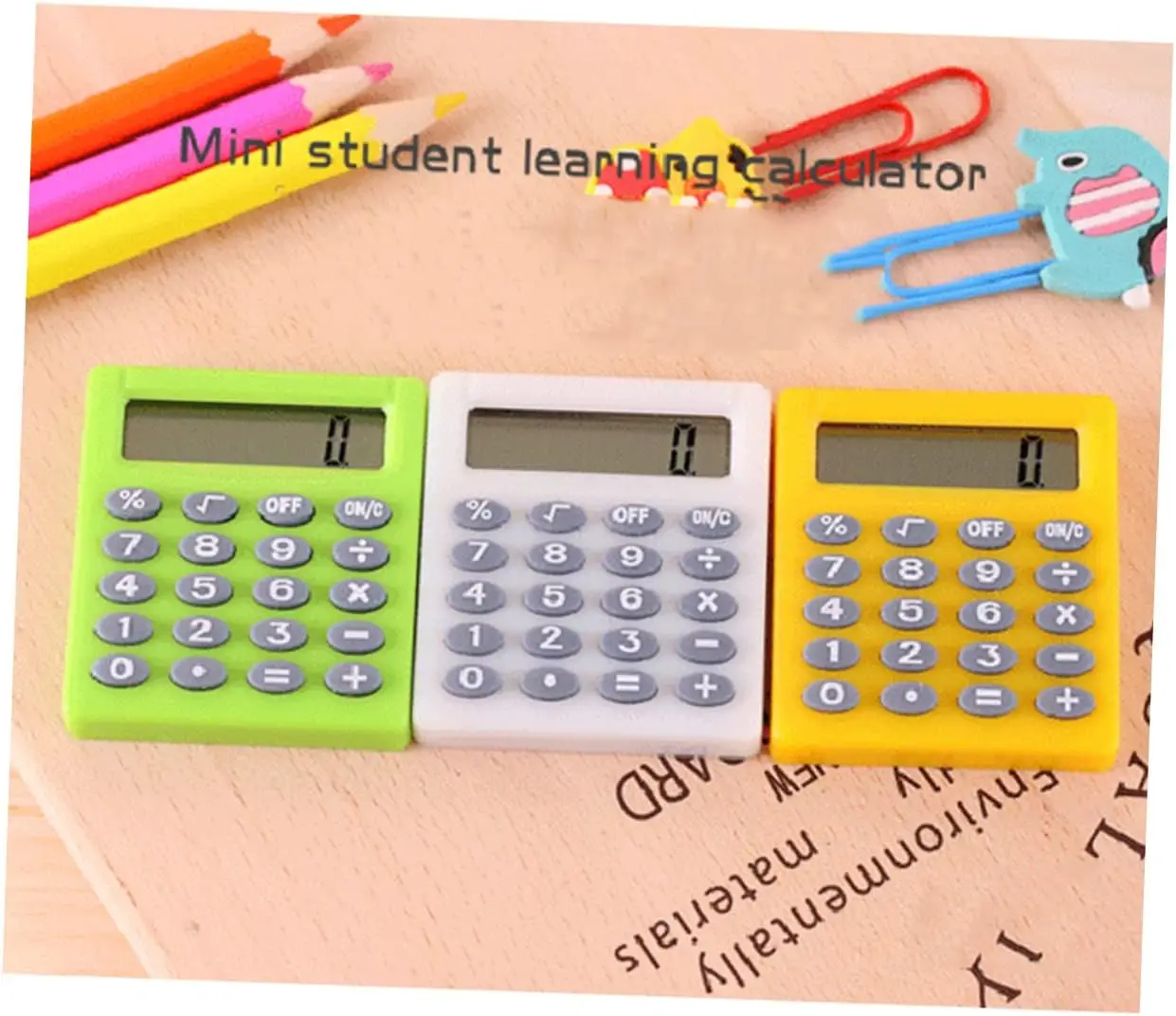 Calculadora de prueba Calculadora de 3 piezas para prueba Calculadora portátil Calculadora electrónica portátil Calculadora Computadora para estudiantes
