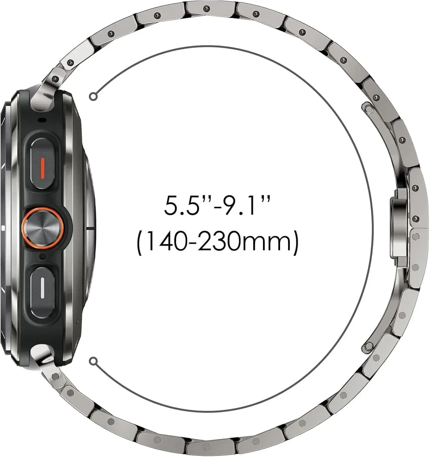 Magnetisches Titan-Metallarmband für Samsung Galaxy Watch Ultra 47 mm, luxuriöses Link-Band für SAMSUNG ULTRA 7 47 mm, Herrenarmband ohne Lücken