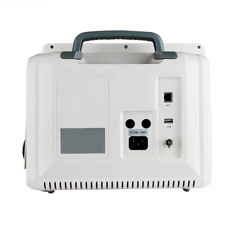 Uso animal Pantalla grande LCD de 12 pulgadas seis parámetros PR ECG TEMP SPO2 NIBP HR RESP Monitor de paciente veterinario para mascotas