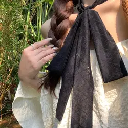 Flower Retro Lace Neck Strap Dressing Decoration Transparent Hair Band Neckerchief Korean Style Long Ribbon Bride/Bridesmaid