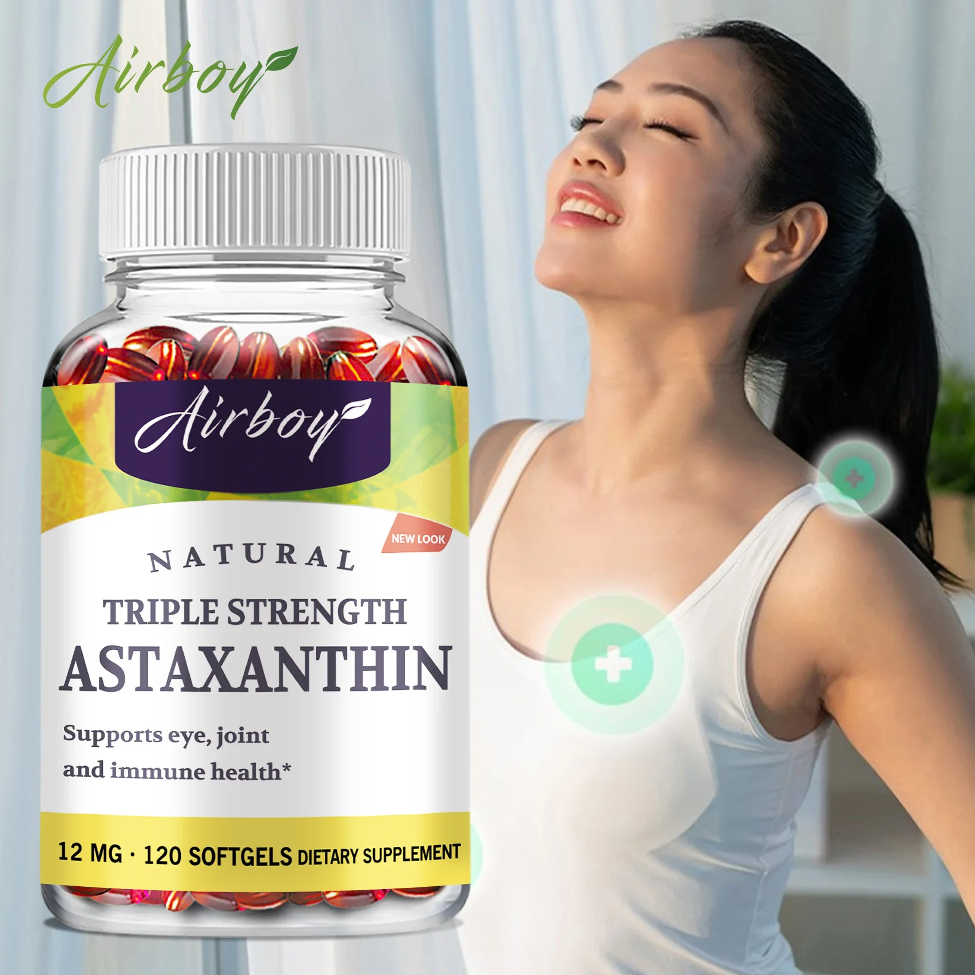 

Астаксантин – антиоксидант, защита глаз, улучшает кровообращение, способствует здоровью суставов, кожи и сердечно-сосудистой области, метаболизма