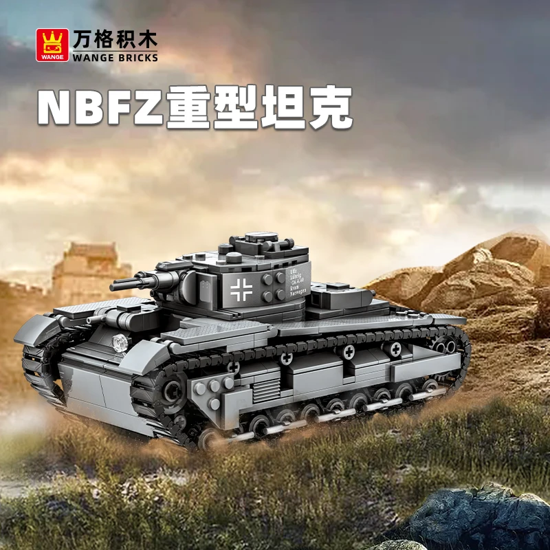 

NBFZ Heavy Tank WW2 Military Series Building Blocks, Educational Assembly Toy Gift for Kids Boys Girls