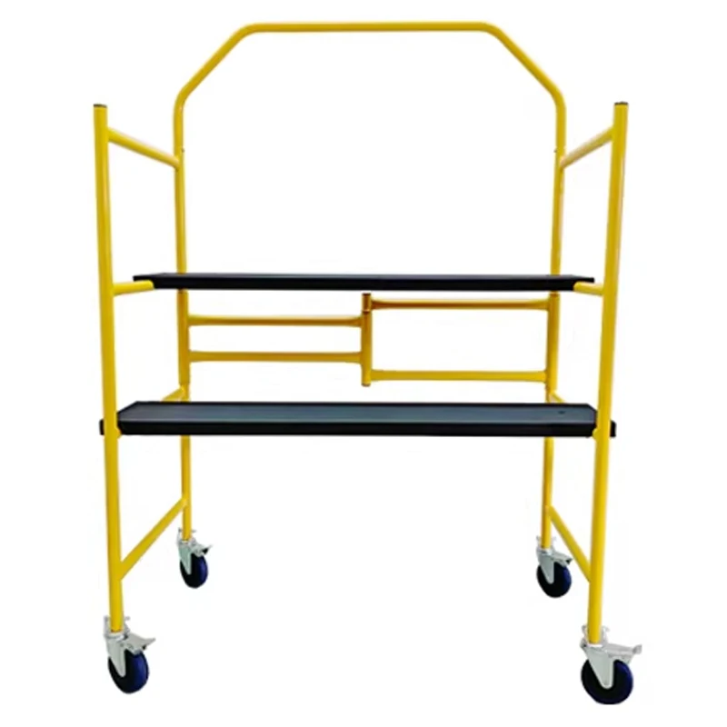 

Compact Scaffolding Portable Folding Reinforced Step Stool Warehouse Mini Ladder Integrated Round Tube Small Elevating Access Pl