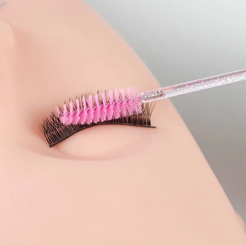 الجملة 100 قطعة فرش الرموش القابل للتصرف Spoolies مايكرو لاش عصي الماسكارا أمشاط بالجملة لمكياج رمش تمديد #6