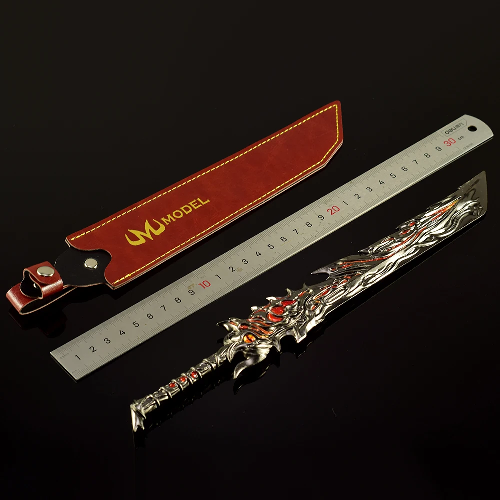 Periféricos de juego "Tumba Divina", 30cm/11,81 pulgadas, siete espadas mágicas de Chen Nan, colección de modelos, decoración de escritorio, regalos, juguetes de Anime