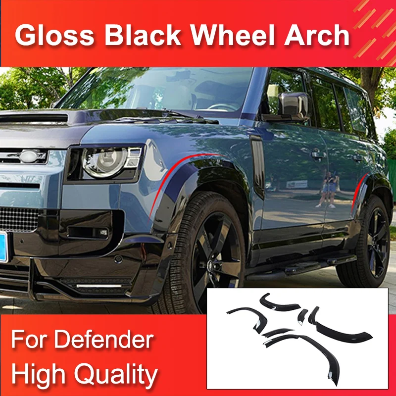 High Quality Mudguards Wheel Eyebrow Covers Widening Protection Kit Fender for Land Rover Defender 110 2020-2024 Wheel Arch