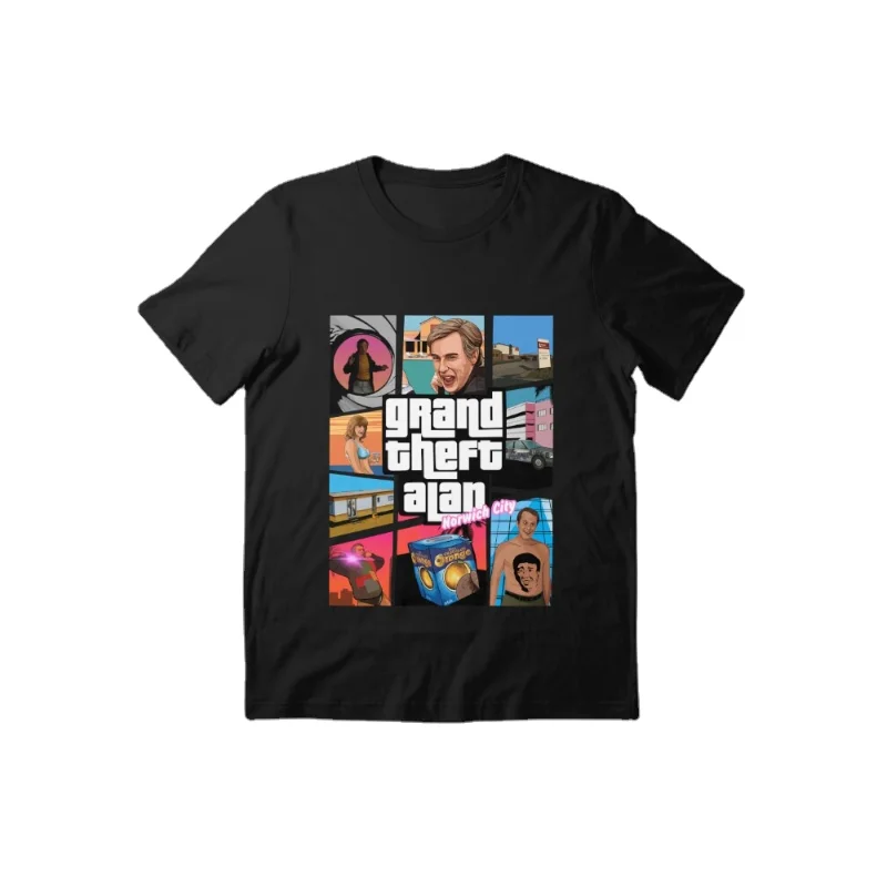 Футболка мужская серая с принтом «гравировка автомобиля», «Вице-город»