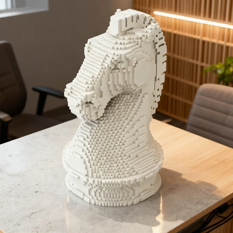 

6223 детали MOC: Конструктор «Шахматный рыцарь» (конь), модель для сборки, рождественский подарок, игрушка, креативная идея для творчества, кирпичики