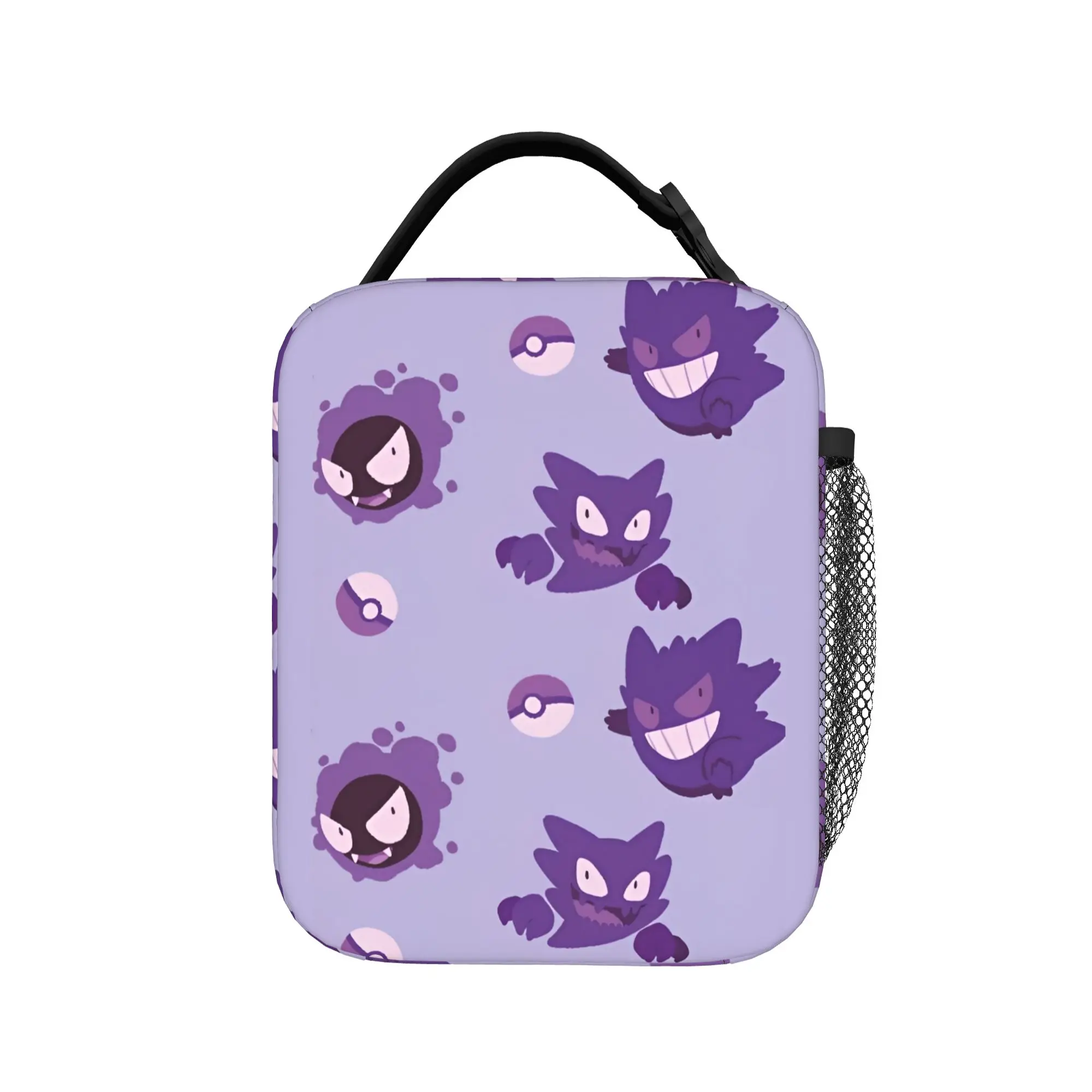 

Funny Cartoon Gastly and Gengar Insulated Lunch Bag Cooler Bag Reusable,Lunch Container Pokemon Tote Lunch Box Girl Boy Beach